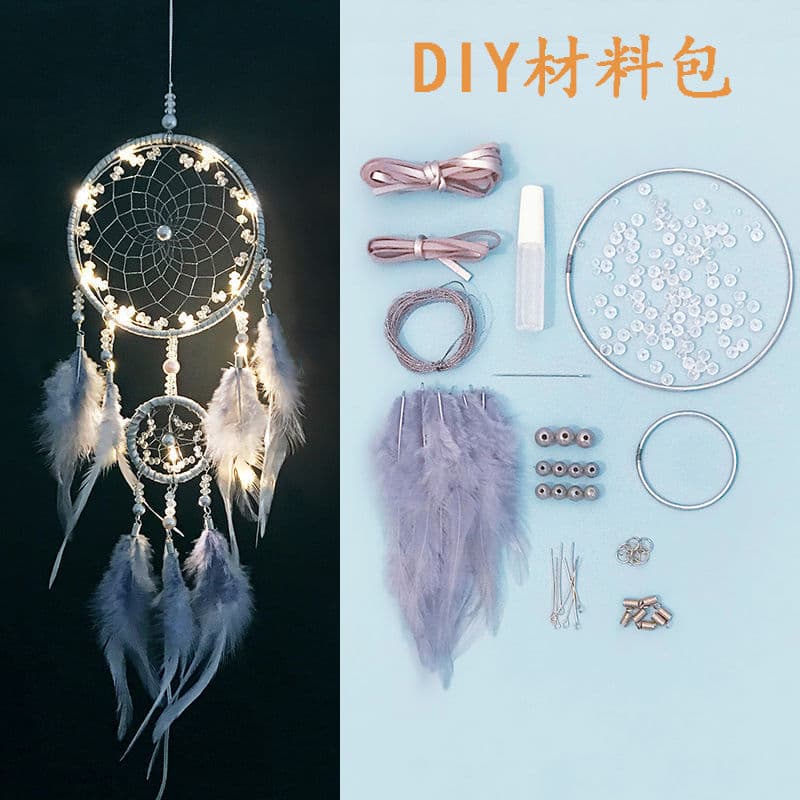 DIY Dreamcatcher Kit for Handcraft Class, Wind Chime Hanging Ornament, Creative Gift for Best Friends, Classmates, Graduates, Birthday