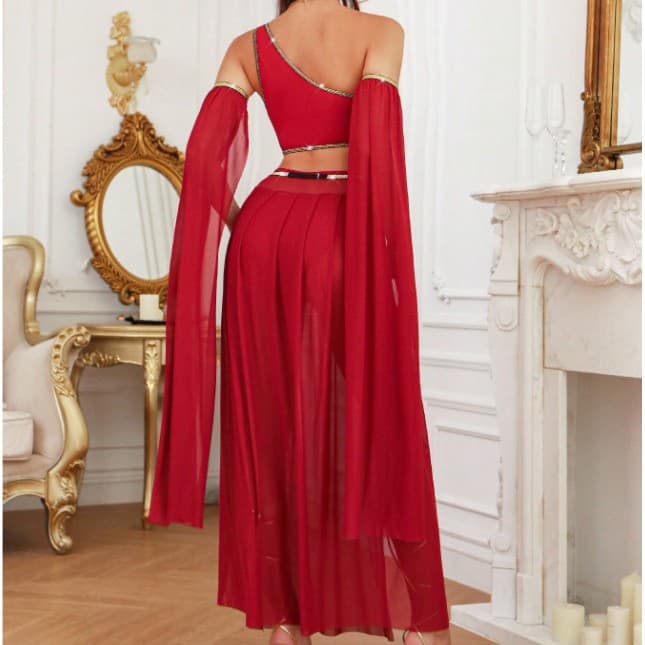 European and American Sexy Halloween Costume Greek Goddess Egyptian Cleopatra Outfit for Party Masquerade Witch Game Uniform Style