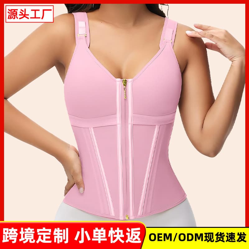 Cross-border Hot Selling Mesh Shapewear, Enhanced Breathable Corset, Outerwear Cincher with Bra, Shaping Top