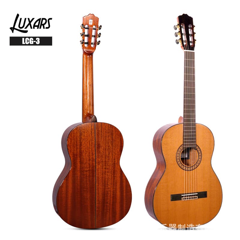 Classical Guitar Solid Top Factory Wholesale Wood Guitar Red Cedar Mahogany Classical Glossy Guitar