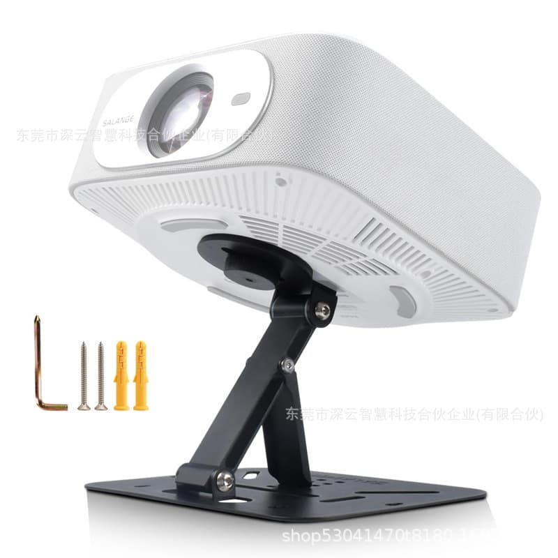 3-in-1 Projector Stand with Support Rod Desktop Wall Mount Ceiling Hanging Foldable Height Adjustable 1/4-inch Screw