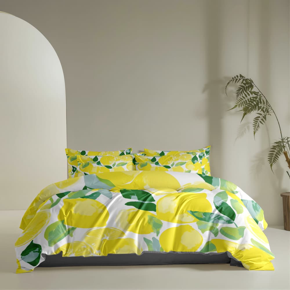 Cross-border Trade Shein/Temu Amazon Color Digital Print Bed Sheet Duvet Cover Three-Piece Bedding Set