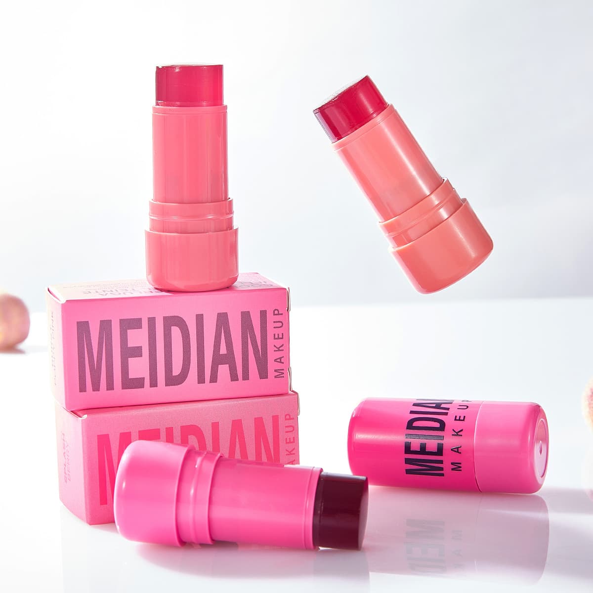 Cross-Border Supply Charming Point Jelly Blush Stick Long-Lasting Makeup, Tender, Clear, Contouring and Modifying Facial Cream Blush Stick