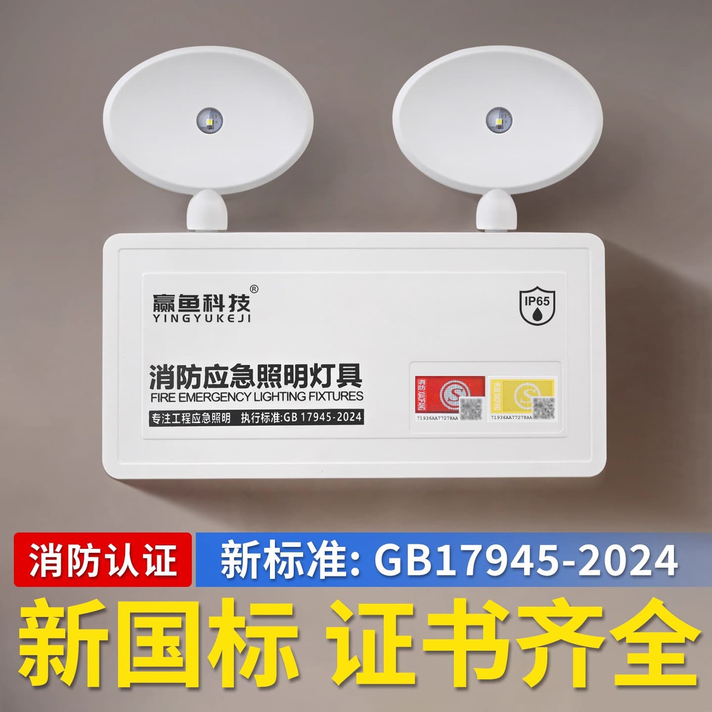 Emergency Light Wholesale, Fire Emergency Lighting, LED Dual-head Fire Light, Indicator Light, Safety Exit, Factory Direct