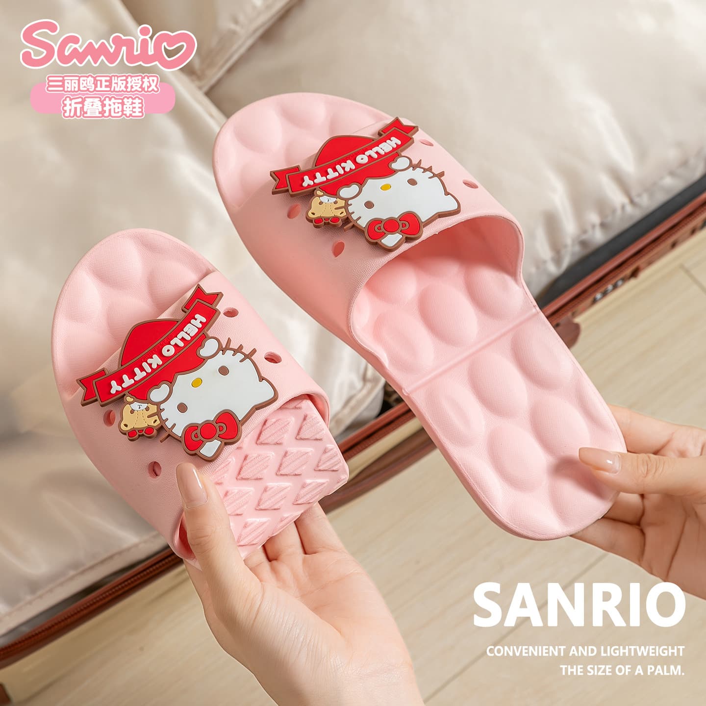 Travel Folding Slippers for Women, Home Leisure Soft Sole Anti-Slip Bathroom Indoor Slide Slippers