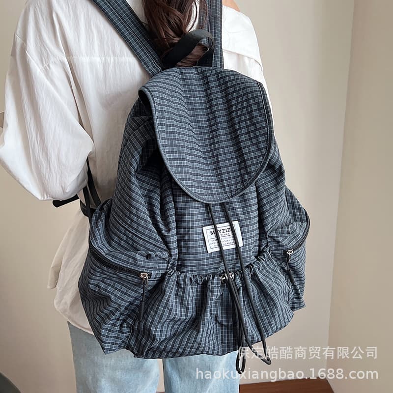 Canvas Backpack for Women, Large Capacity Casual Handbag Korean Student Schoolbag, Trendy Premium Lightweight Travel Backpack