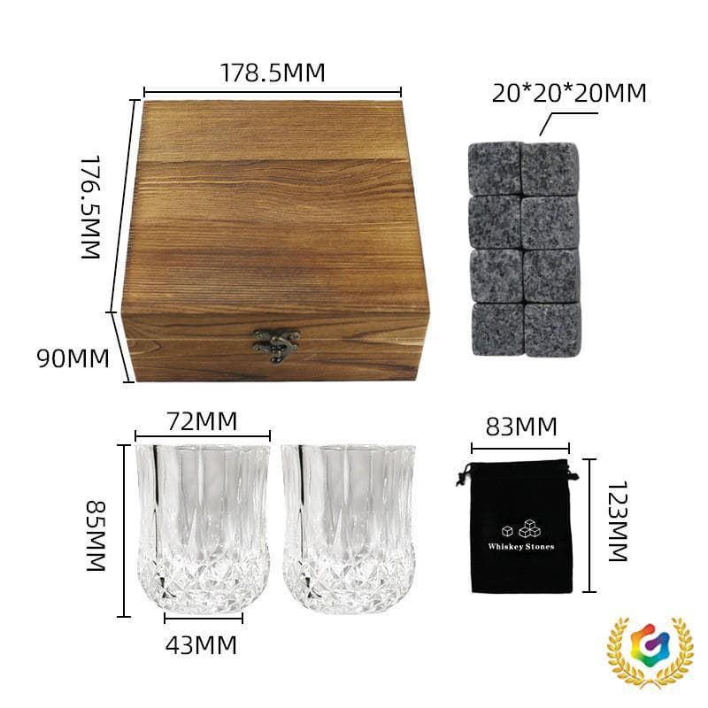 ✅ Marble Ice Wine Stones Wooden Box Set Whisky Stones Whiskey Ice Wine Stones Ice Cubes Stone Chilling