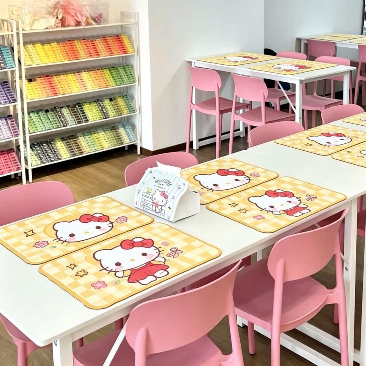 Cartoon Kitty cat diatom mud table mat spelled bean non-slip insulation and stain-resistant table mat stain-resistant soft desktop protection mat