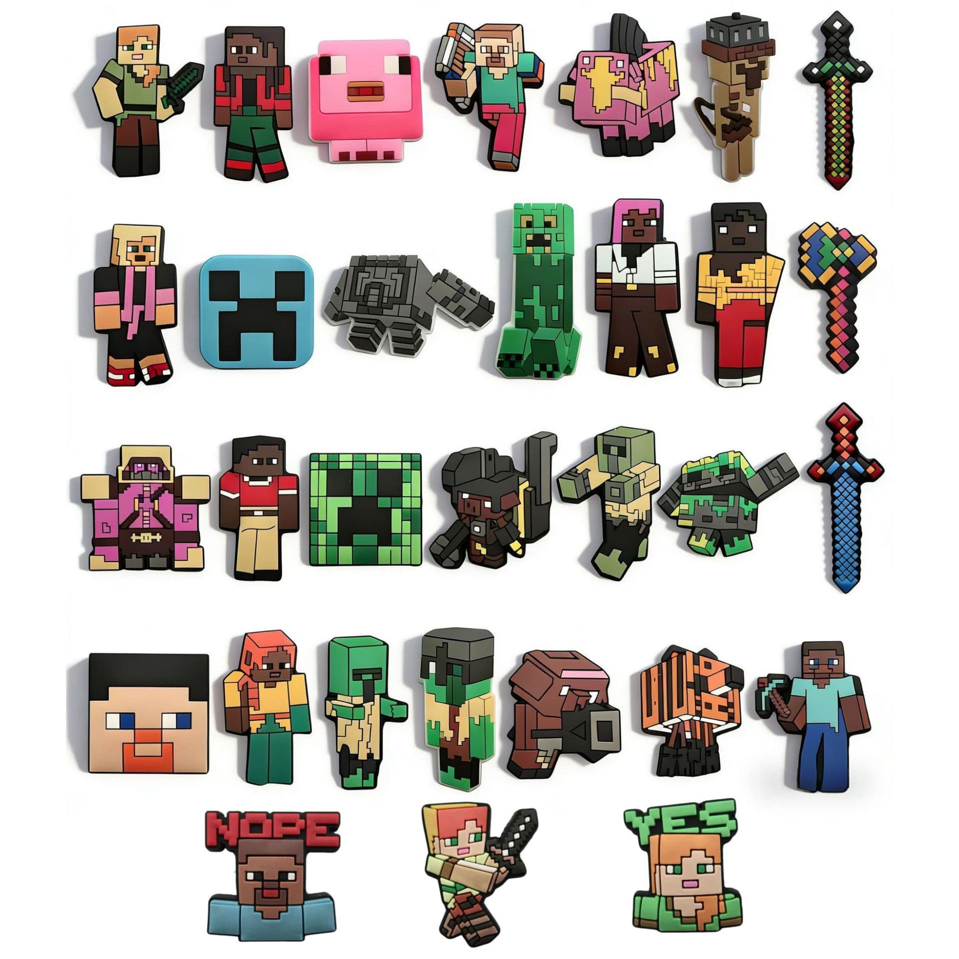 Cross-border Minecraft Croc Charms Shoe Decoration Removable Shoe Buckle Hot-selling Garden Shoe Decorative Buckle Wholesale