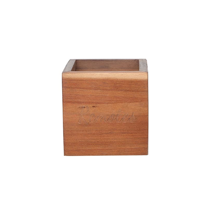 Acacia Wood Pen Holder Desktop Stationery Organizer, Marker, Office Supplies, Makeup Brush, Remote Control Storage Box