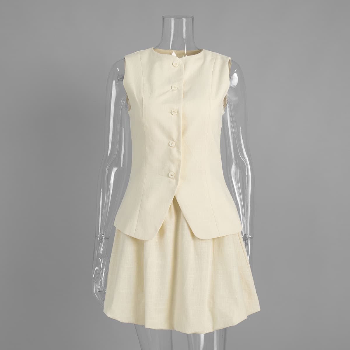 Cross-border Vest and Skirt Set Women's 2026 Summer Sweet and Elegant Vest Camisole with Flounced Mini Skirt Set