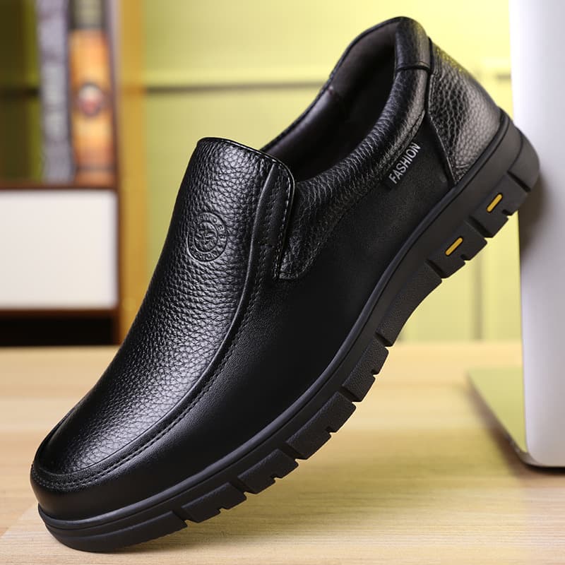 Large Size Men's Shoes Export Men's Shoes Size 50 Loose Fit Size 47 Men's Leather Shoes Anti-Slip Middle-Aged and Elderly Size 48 Dad Shoes 6016
