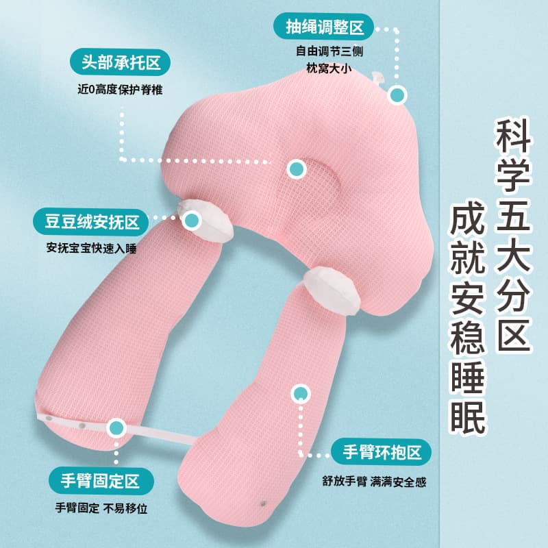Cross-border Drop Shipping Hot-selling Baby Soothing Pillow 0-1 Year Shaping Correction Anti-flat Head Pattern Optional