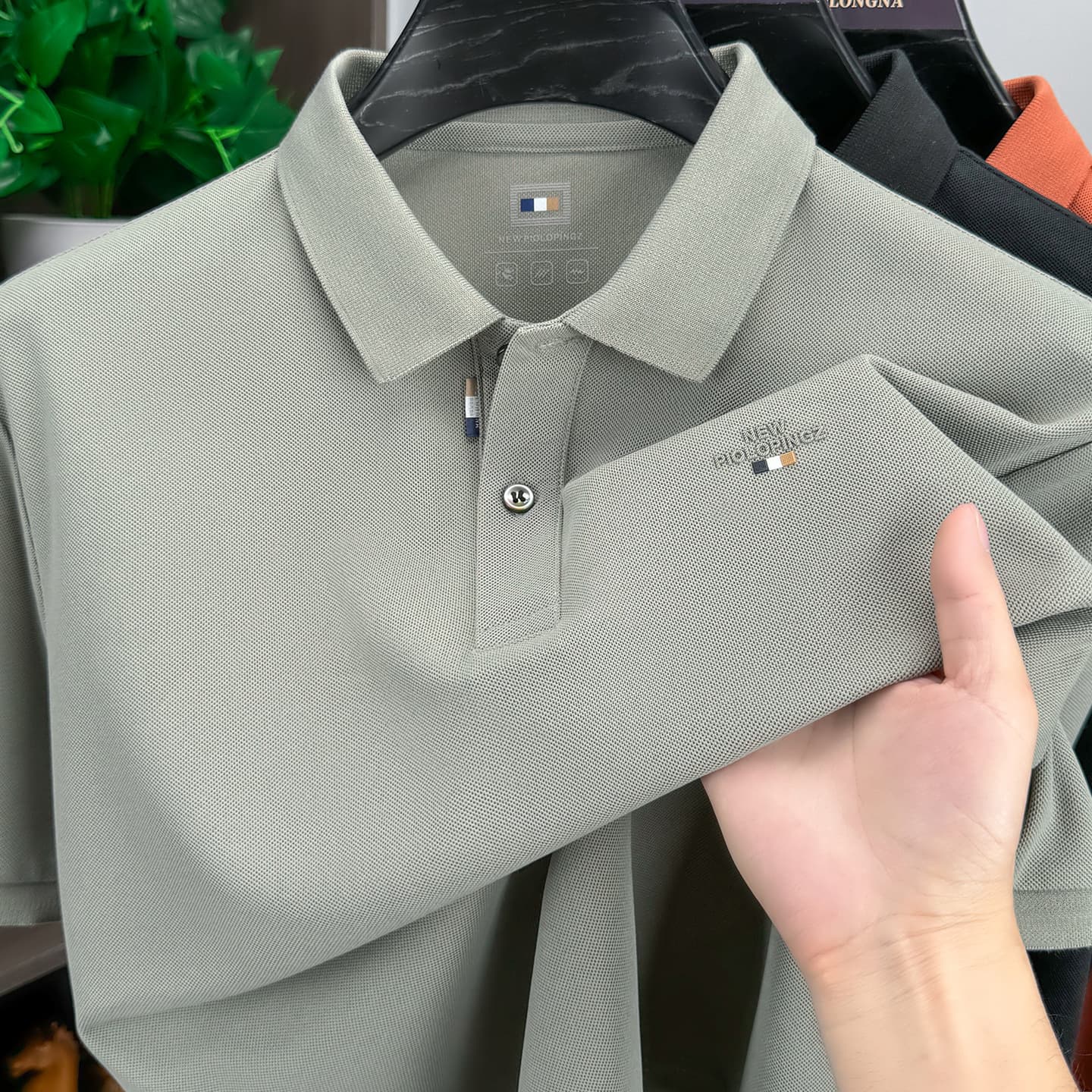 New Summer Men's Short-Sleeve Polo Shirt Business Casual Turn-Down Collar Cotton-Like Comfortable Breathable Half-Sleeve T-Shirt Men's Wear