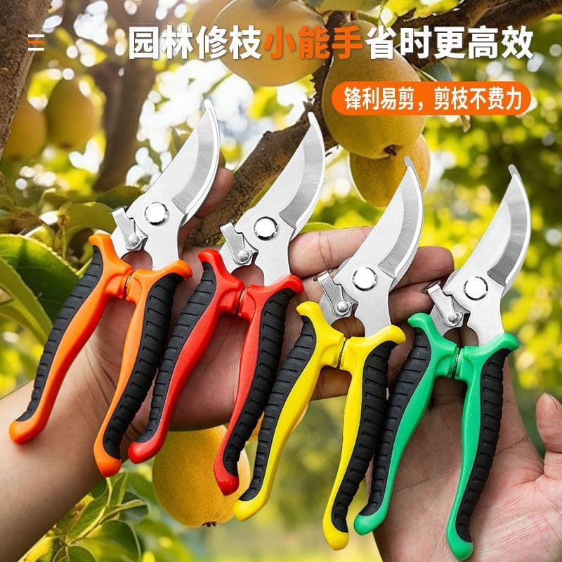Stainless Steel Branch Scissors, Pruning Shears, Household Gardening Scissors, Orchard Floral Specialized Fruit Picker, Garden Tool Shears