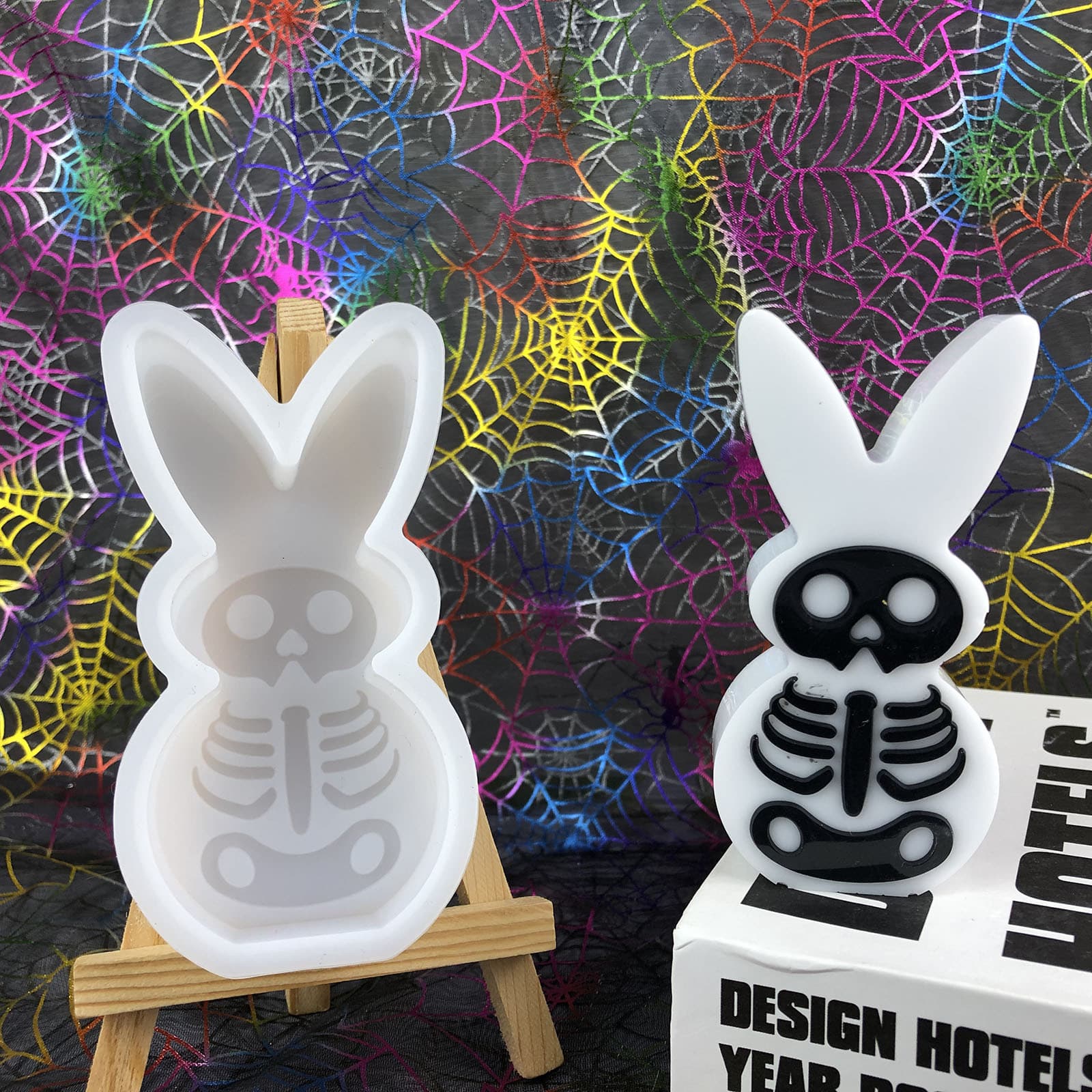 X0305 Skeleton Rabbit Ornament Decoration Mold, Ornament DIY Silicone Mold
