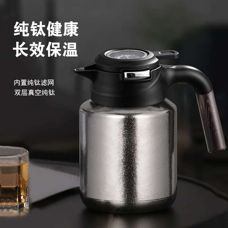 Pure Titanium Tea Steeping Pot, Home-use Steeping Pot for Aged White Tea, Large Capacity Titanium Alloy Thermal Pot with Engraving