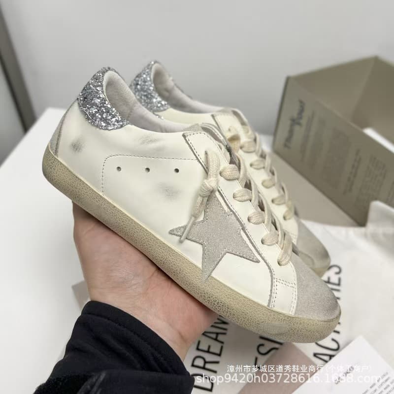 Ggdb Cross-Border Wholesale Men's and Women's Star Dirty Shoes Casual Flats Sneakers Distressed White Shoes Trendy and Versatile
