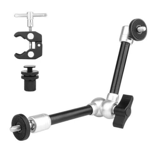 11-inch Magic Arm Articulating Bracket 7-inch Magic Arm Hot Shoe Stainless Steel Magic Arm Crab Clamp Cantilever Bracket