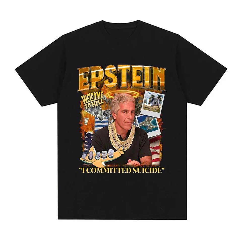 Funny Jeffrey Epstein Graphic t Shirt Men Women Fashion Vintage