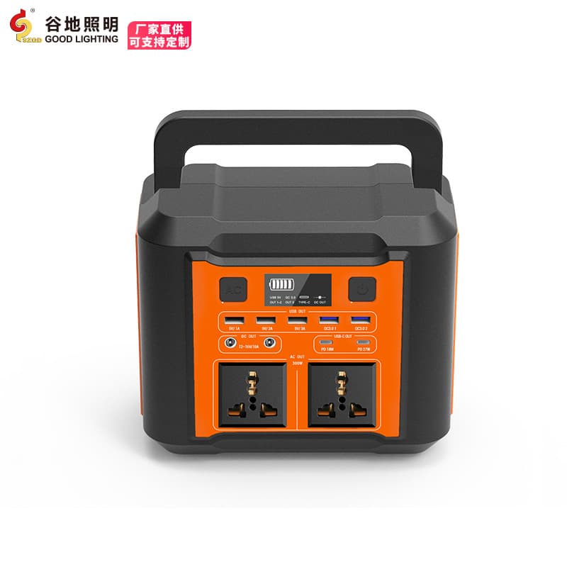 Amazon Hot-Selling 300W Portable Emergency Mobile Solar Power Station with LED Lighting