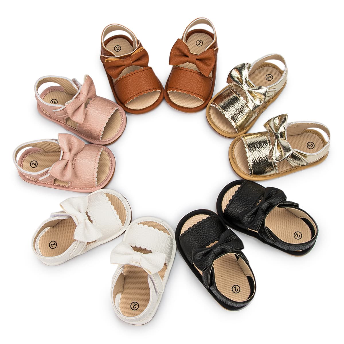 New Cross-Border Baby Shoes Summer Baby Sandals Bow Toddler Shoes Breathable Baby Shoes