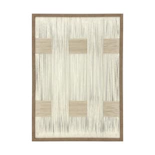 Living Room Bedroom Modern Minimalist Home Decoration White Tassel Solid Wood Frame Decorative Painting Abstract Decorative Painting Wall Decor