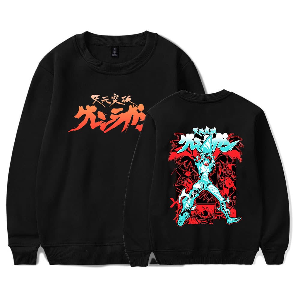 Anime Tengen Toppa Gurren Lagann Sweatshirt Men's Long Sleeve
