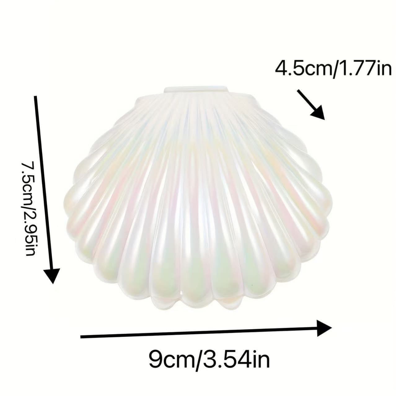 Creative Pearl White Pearlescent Electroplated Large Plastic Simulated Seashell Wedding Candy Box Raffle Gift Box