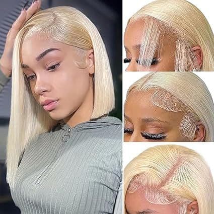 Straight 613 BOB Wig Human Hair Full Lace Wig Blonde BOB Wig Human Hair Best Selling in Europe and America