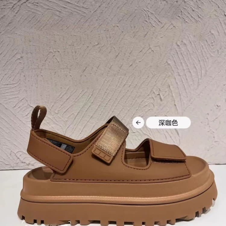 2025 Summer New Beach Shoes Women Sports Casual Thick Sole Heightening Velcro Fashion Sandals Soft Bottom Candy Color