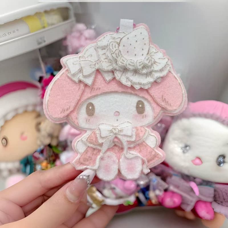 Xiaohongshu Sanrio Anime Merchandise My Melody Finished Non-woven Fabric Pendant Gift for Best Friend