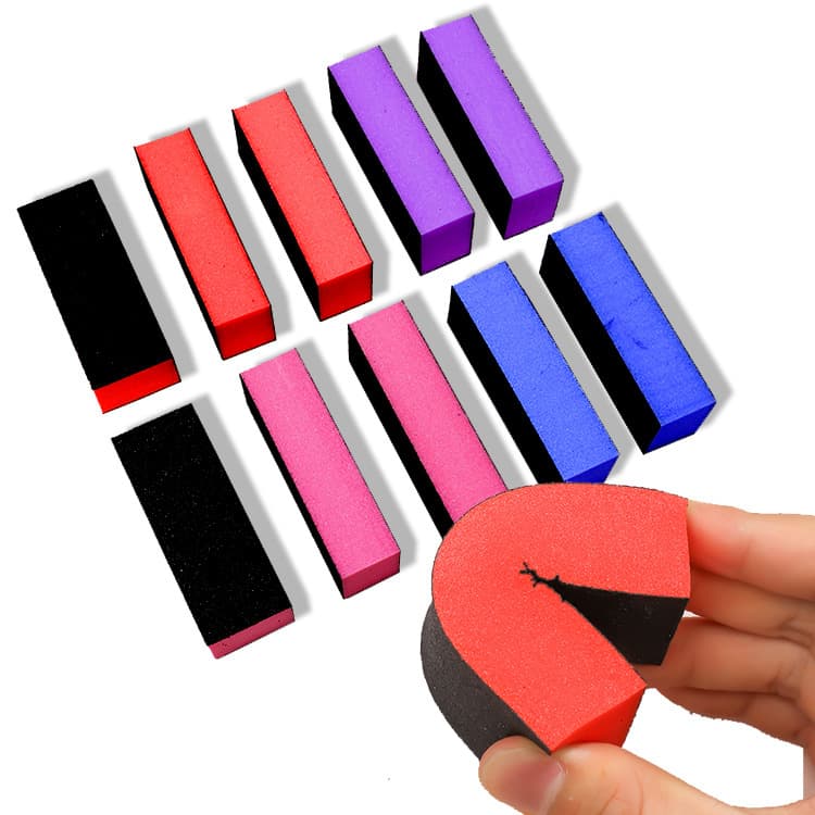 Buffer Black Four-Side Polishing Block Sponge High-Elastic Cotton Shaping Block Craft Polishing Block Black Sand Three-Side