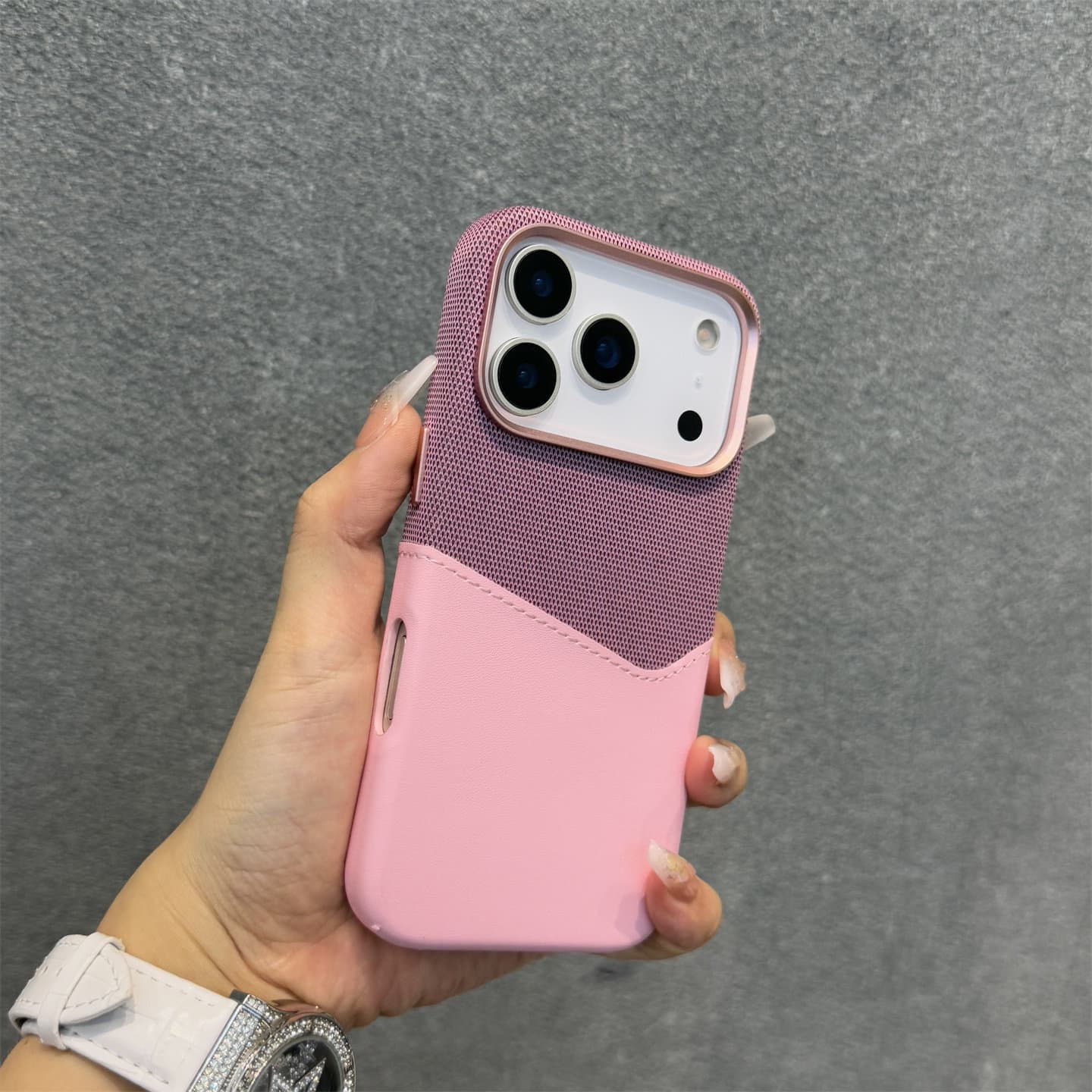 iPhone 18 PRO MAX Contrast Color Leather Card Slot Magnetic Phone Case Compatible with Apple 17 Creative Shockproof Protective Cover