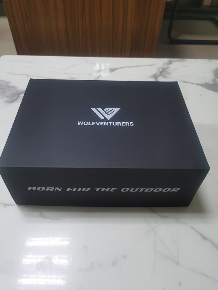 Double-sided black paper box, high-end counter suit gift box, wallet birthday gift box, shoe box packaging box, premium shoes