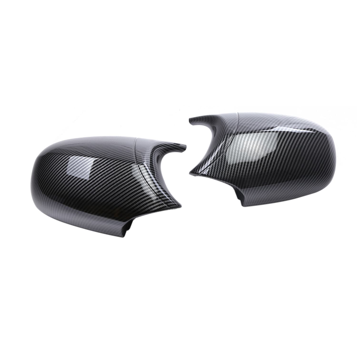 For BMW E81 E87 E90 E92 Modified Bullhorn Rearview Mirror Cover Glossy Carbon Fiber Bullhorn Side Mirror Shell