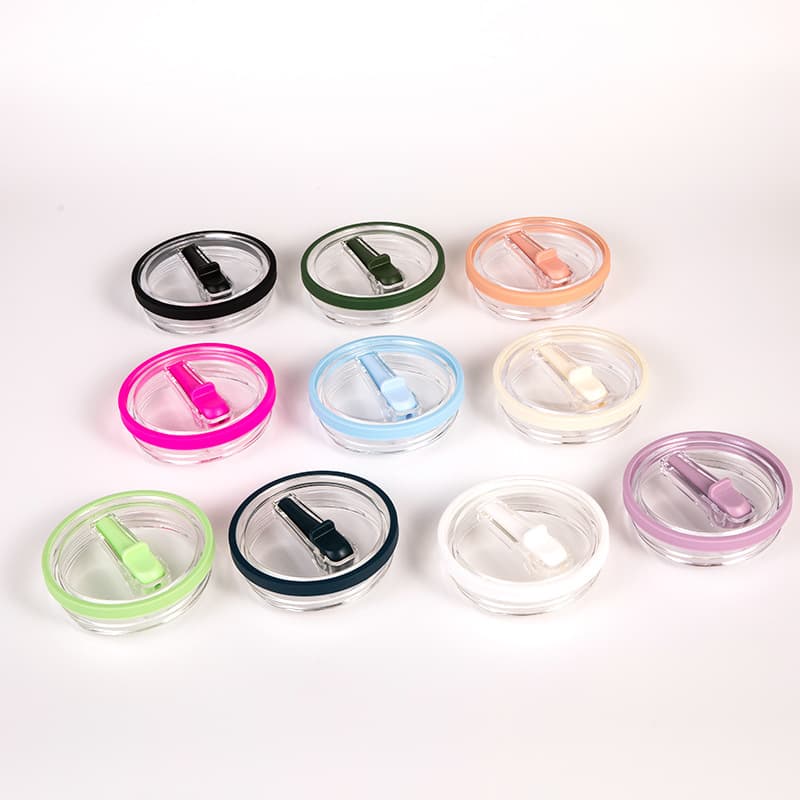 Cross-Border Ready 40oz Ice Cup with Colored Thick Silicone Straw Lid, Plastic Cover