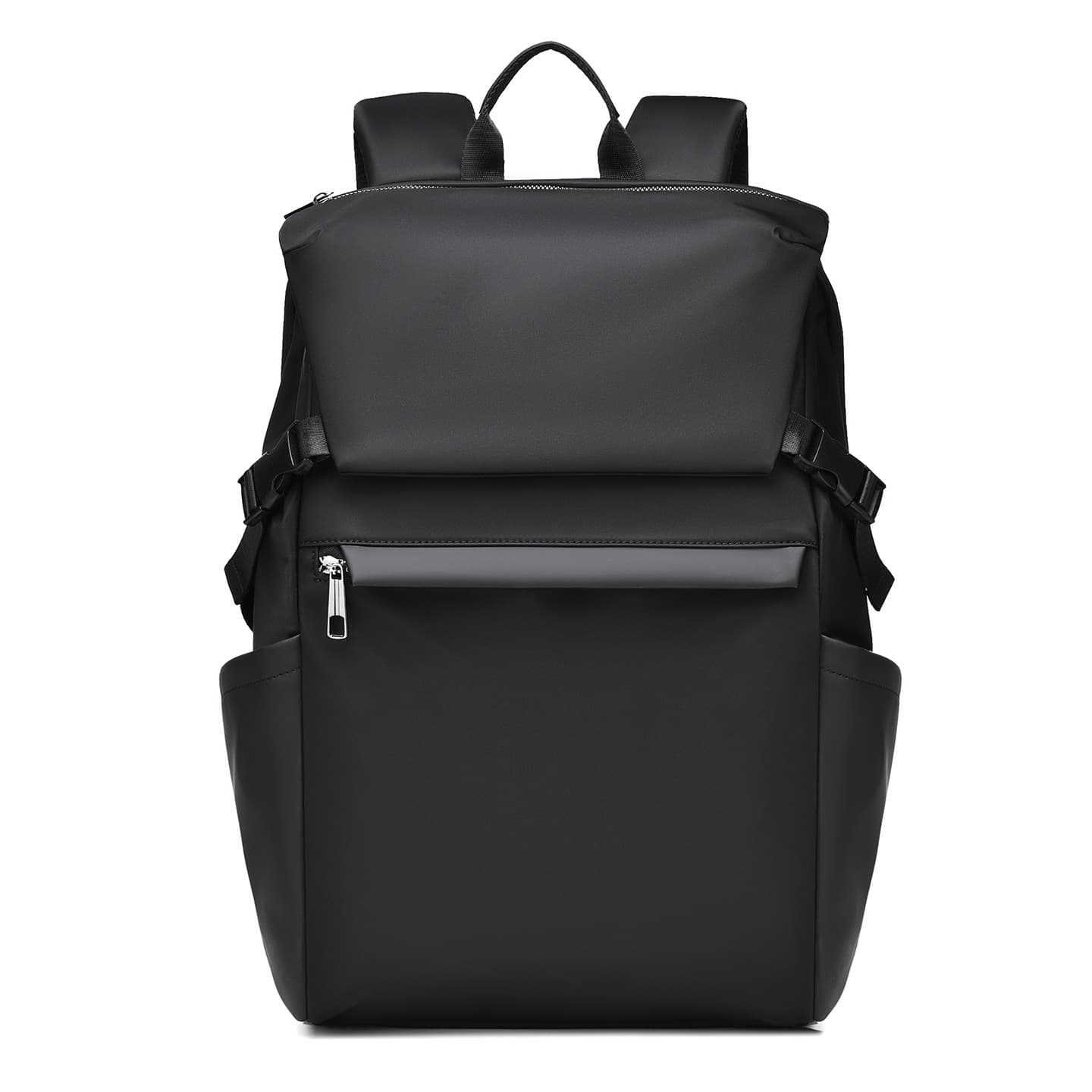 Flip buckle school bag, college style large capacity commuter computer travel backpack, fashionable and personalized college student backpack
