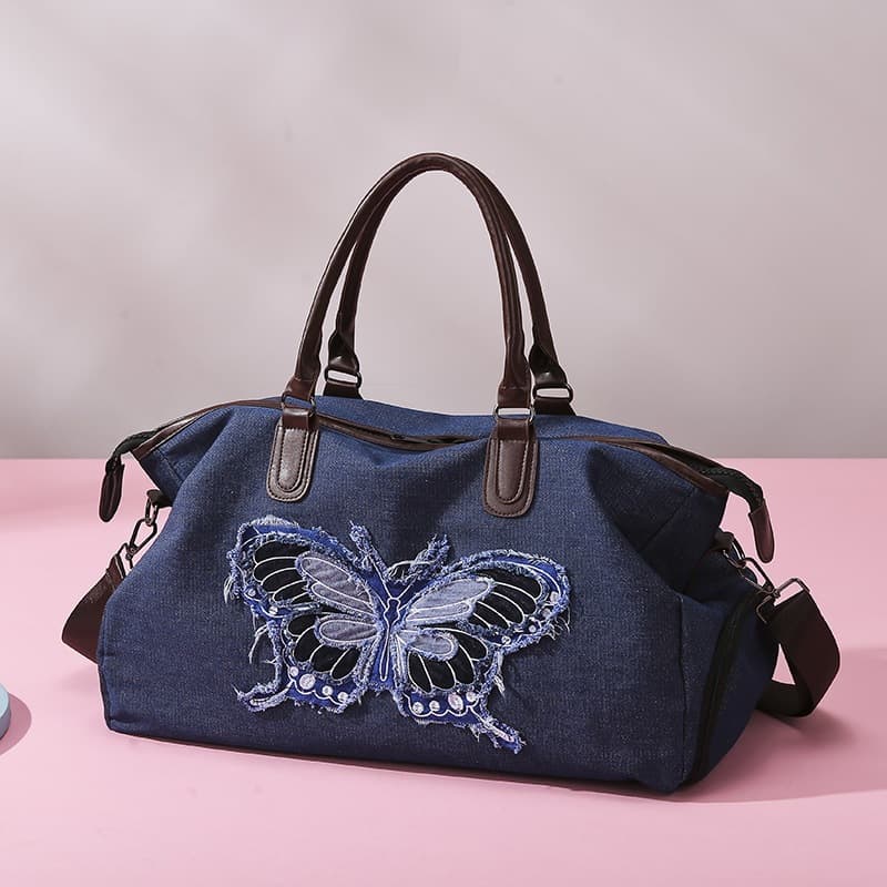 Butterfly Men's Single Shoulder Travel Bag Large Capacity Student Shopping Tour Luggage Bag Women's Sports Gym Bag