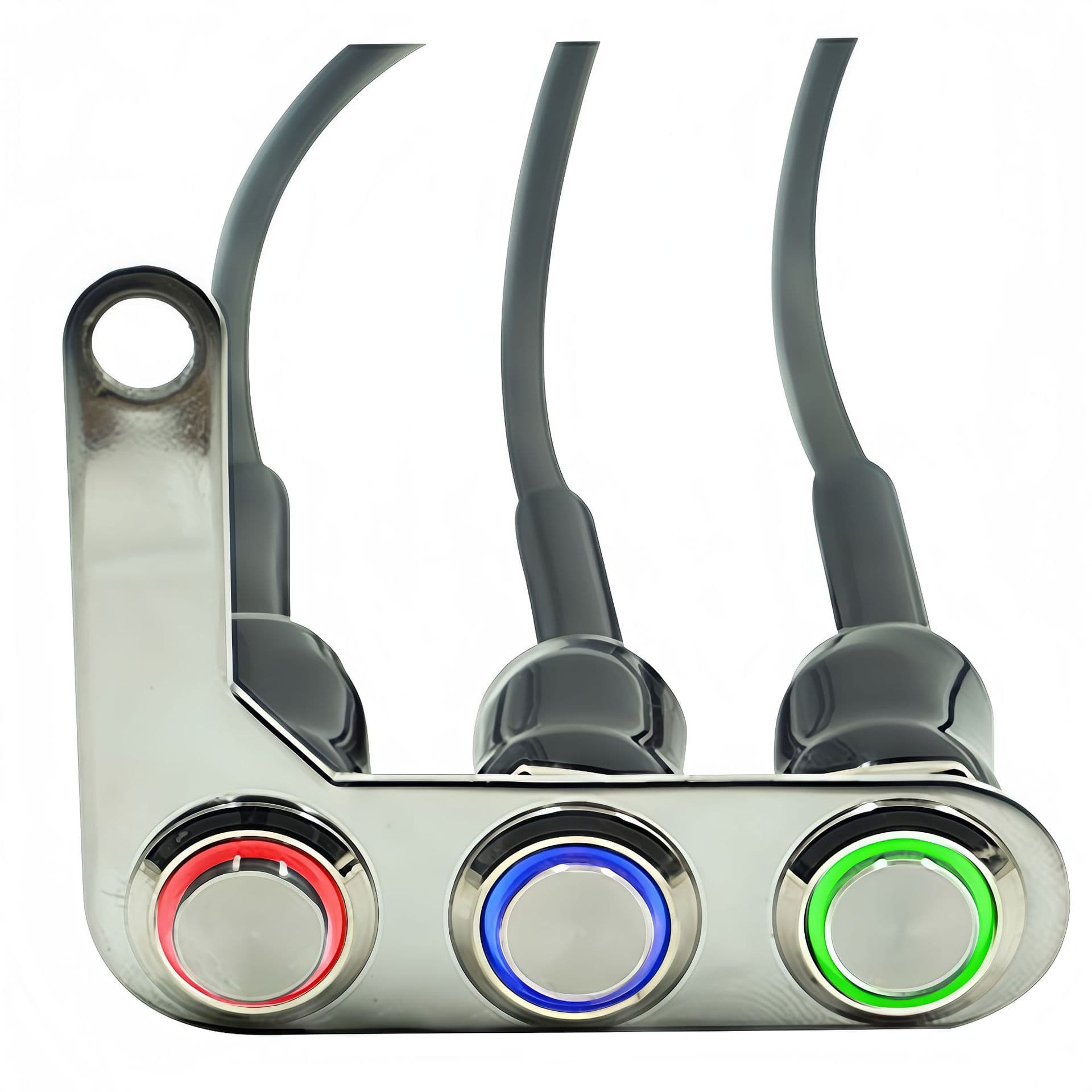 Motorcycle Modified Metal Handlebar Switch LED Light Horn Ignition Turn Signal Waterproof Multifunctional Bracket Switch
