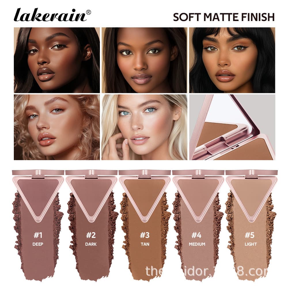 Lakerain Matt Bronzer Powder Triangular Box