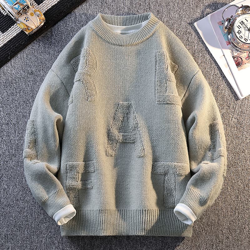 Buyi Brothers [New Product] 7296-P48 Autumn new fashion knit pullover long sleeve, group file 37.