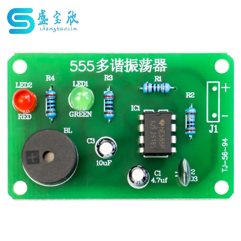 555 Multivibrator Kit NE555 Astable Circuit Dual Flashing Light Electronic Assembly Parts TJ-56-94