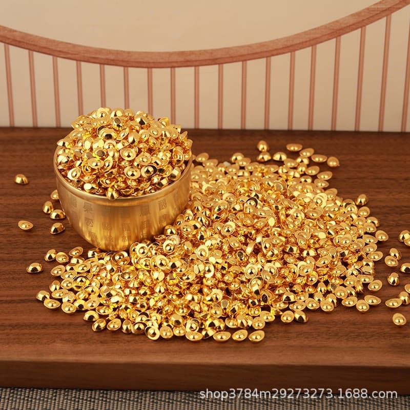 Lucky Realistic Solid Gold Sand Mini Yuanbao Gold Bar Gold Melon Seeds Decoration Mini Yuanbao Living Room Office Gift