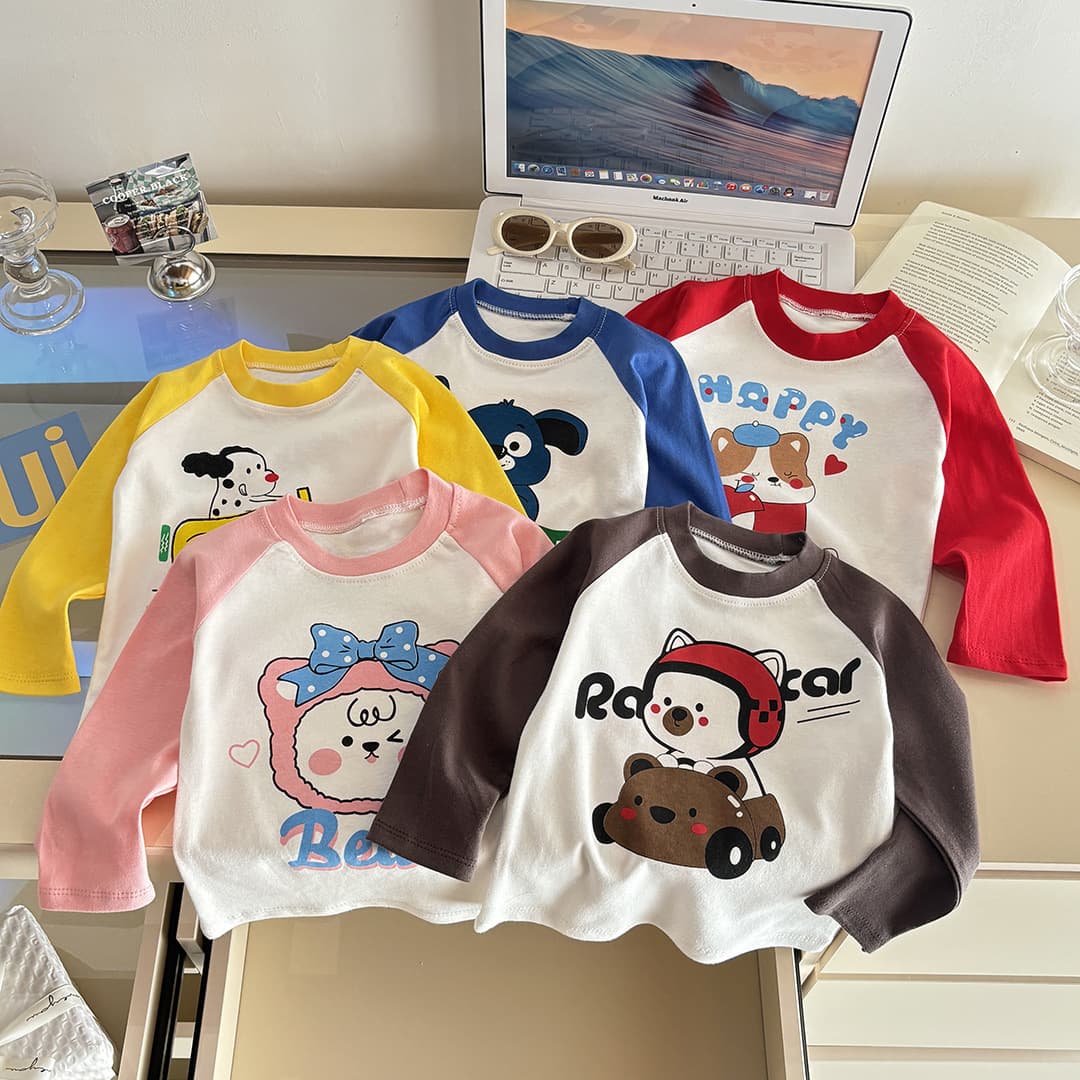 Children's Long-Sleeve T-Shirt Autumn Winter Base Layer, Pure Cotton, New Baby Boy Top, Girl Baby Clothes, Kids Apparel