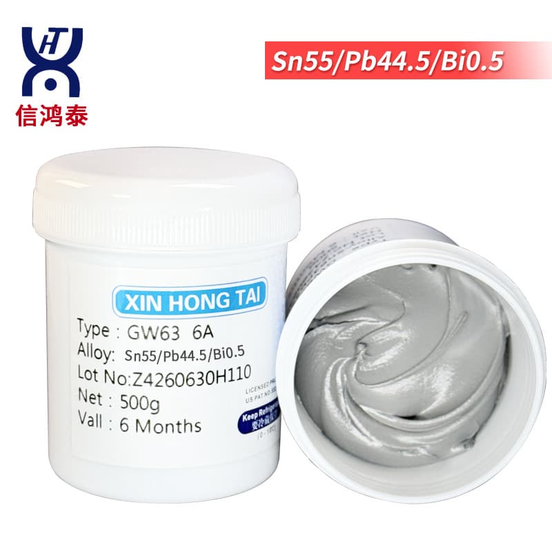 Xinhongtai Sn55Pb44.5Bi0.5 solder paste bga implanted tin solder paste solder paste smt patch welding