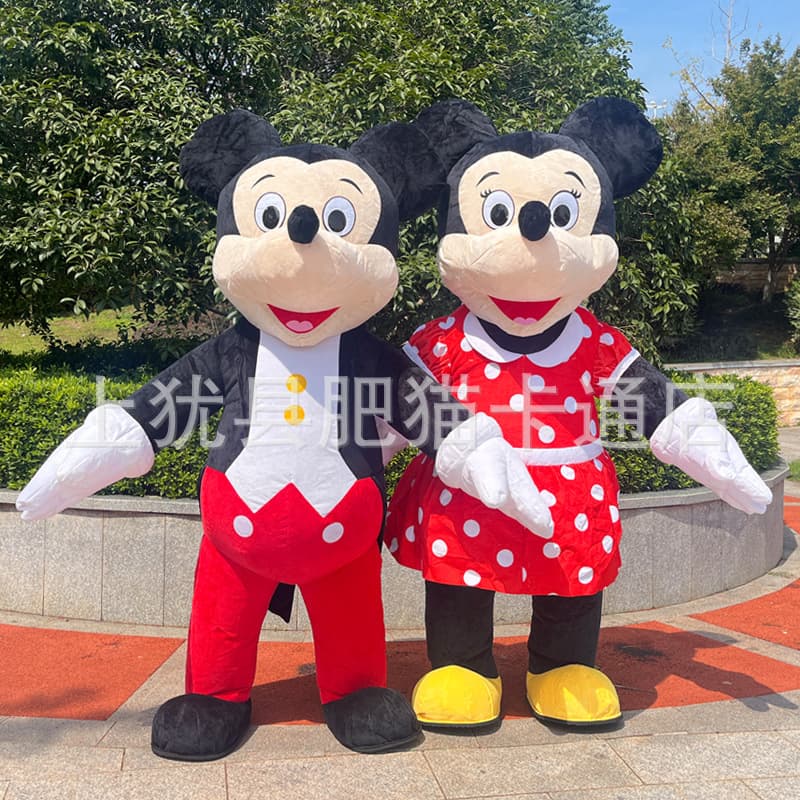 Inflatable Mickey Mouse Costume, Minnie Mouse Costume, Adult Walking Costume, Inflatable Mickey and Minnie Mouse Costumes