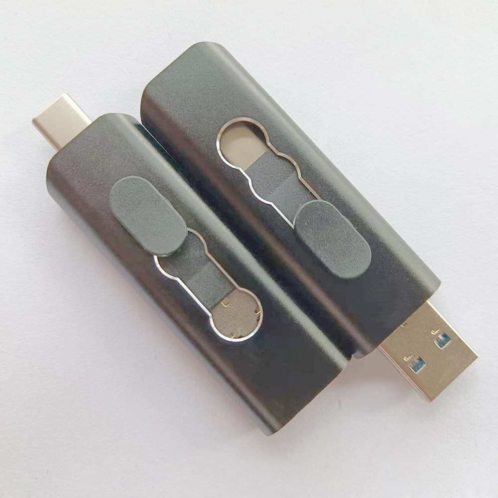 Left-Right Slide G2 Board Dual-Head Phone USB Flash Drive Case Type-C Interface Push-Pull Phone USB Flash Drive Case