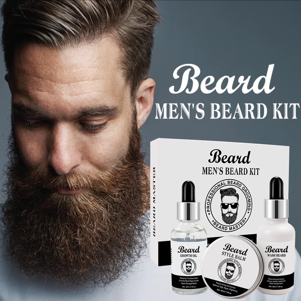 Peimei Cross-border Beard Care Kit for Men - Moisturizing and Anti-frizz Beard Care Kit