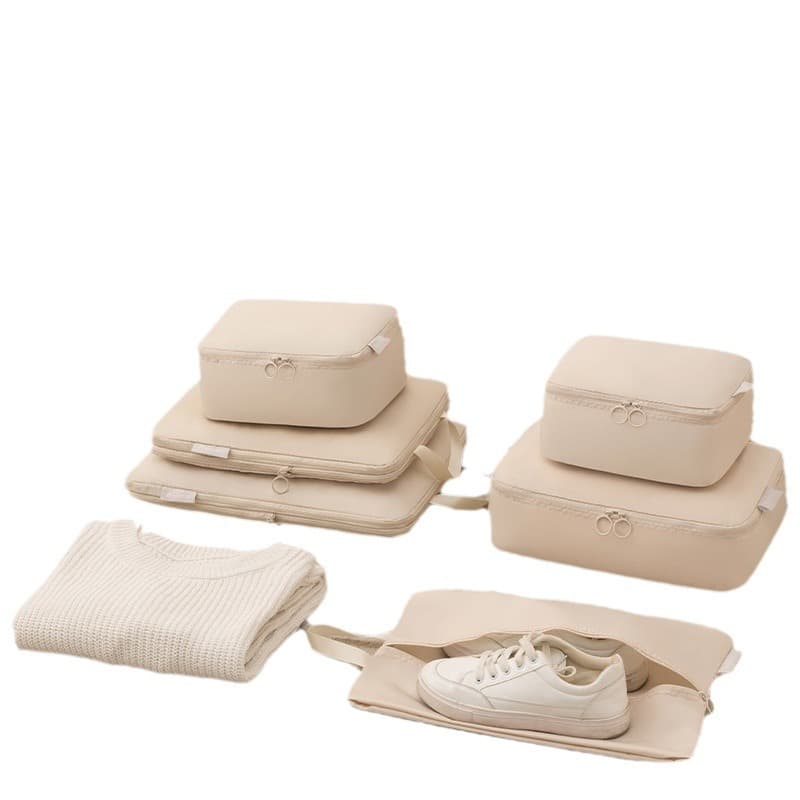 New Cross-border Travel Storage Bag Memory Cloth 6-Piece Set Compression Clothing Luggage Organizer Toiletry Bag